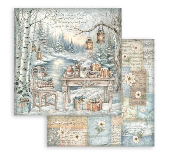 Blocco di scrapbook Stamperia "White Christmas"