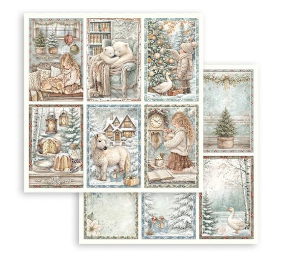 Blocco di scrapbook Stamperia "White Christmas"