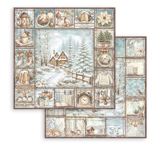 Blocco di scrapbook Stamperia "White Christmas"