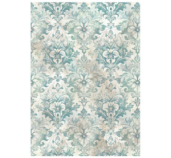 Stamperia Motif straw silk backgrounds "White Christmas", DIN A6, set of 8