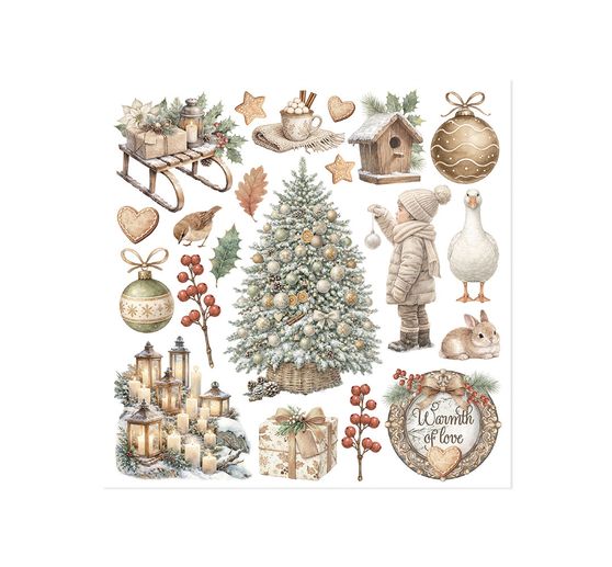 Stamperia Rub On assortment "White Christmas"