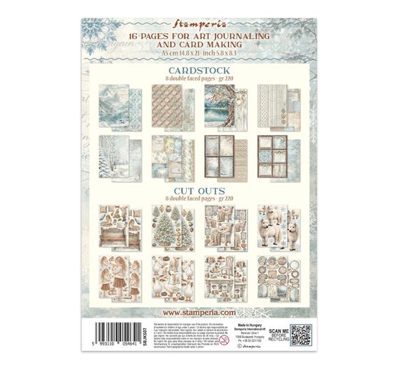 A5 Junk Journal Focus Points Stamperia "White Christmas"