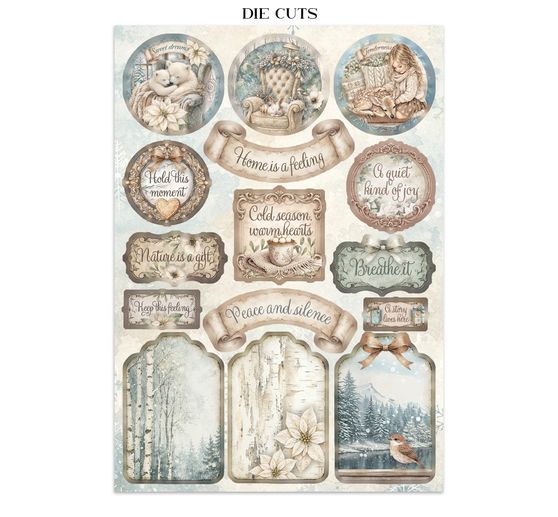 A5 Junk Journal Focus Points Stamperia "White Christmas"