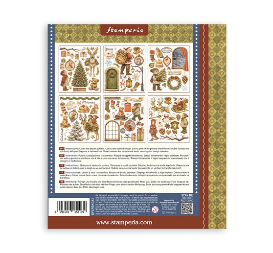 Assortimento di Rub On XL Stamperia "Silent Night"