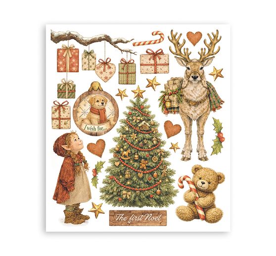 Assortimento di Rub On XL Stamperia "Silent Night"