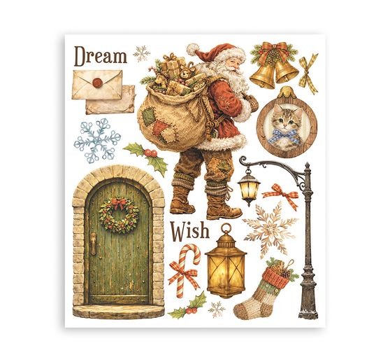 Assortimento di Rub On XL Stamperia "Silent Night"