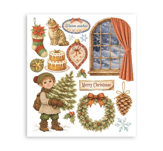 Assortimento di Rub On XL Stamperia "Silent Night"