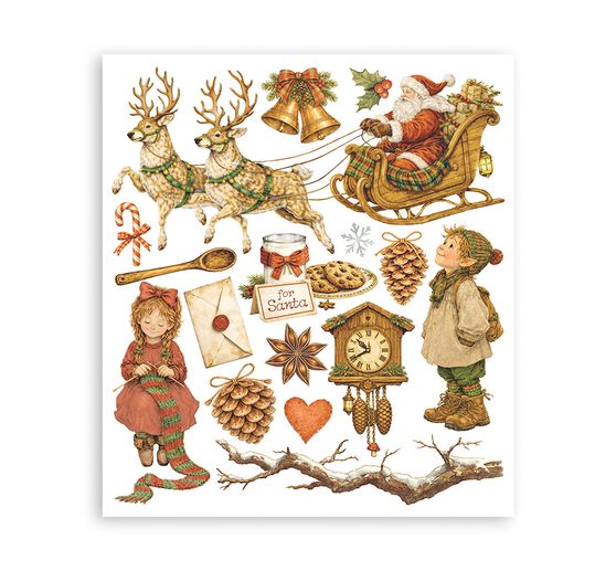 Assortimento di Rub On XL Stamperia "Silent Night"