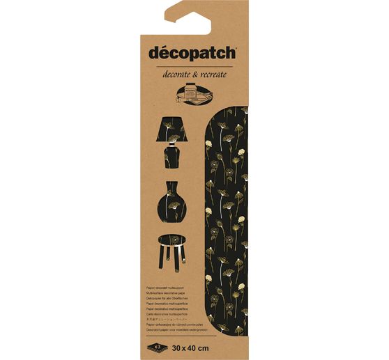 Carta Hot-Foil D&eacute;copatch "Golden Flowers"