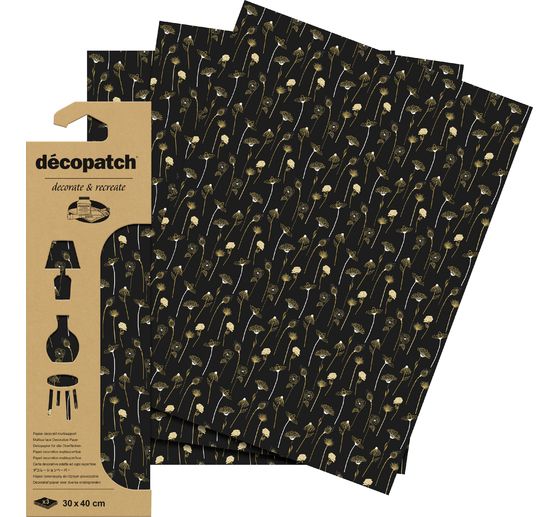 Carta Hot-Foil D&eacute;copatch "Golden Flowers"