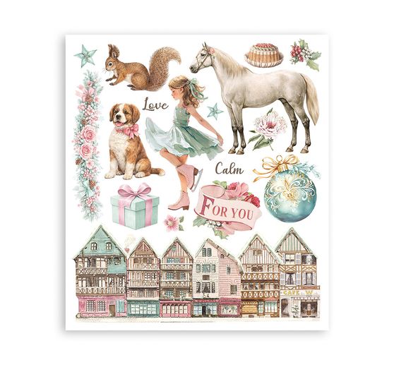 Assortimento di Rub On XL Stamperia "Winter Magic"