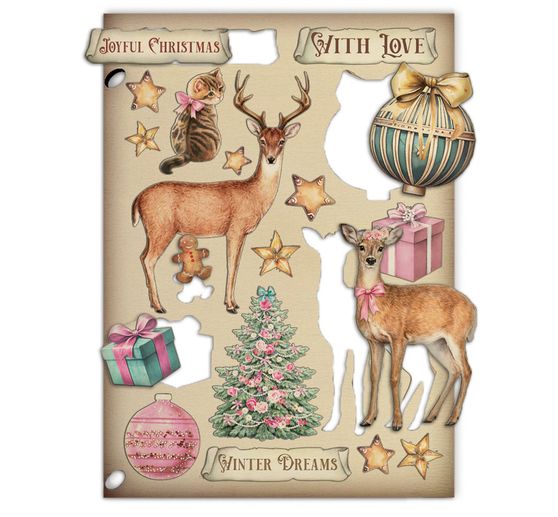 Motivi tagliati al laser Stamperia "Winter Magic"