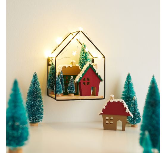 VBS Miniature fir tree, set of 16, snowed