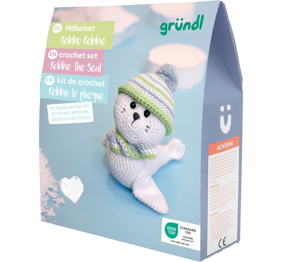 Gr&uuml;ndl Crochet set "Robbie the seal"