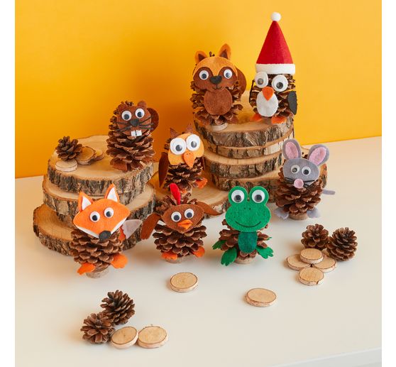 Set creativo VBS "Animali con pigne"
