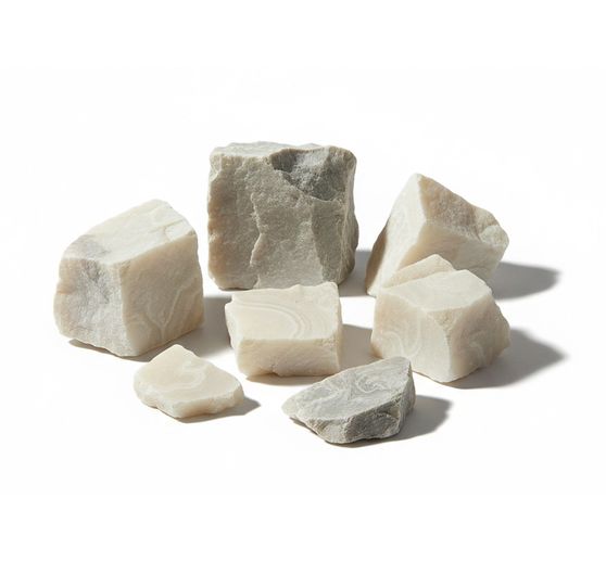 Alabastro, 1,5 kg, bianco-grigio