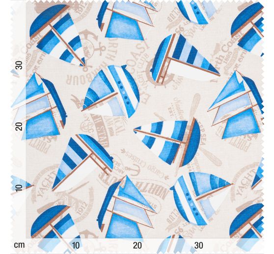 Motif fabric linen look "Harbour"
