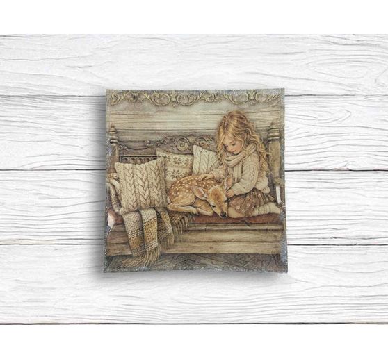 Assortimento di seta paglia con motivi Stamperia "White Christmas", DIN A4, set di 6 pezzi
