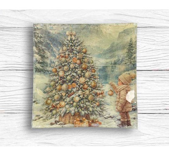Assortimento di seta paglia con motivi Stamperia "White Christmas", DIN A4, set di 6 pezzi