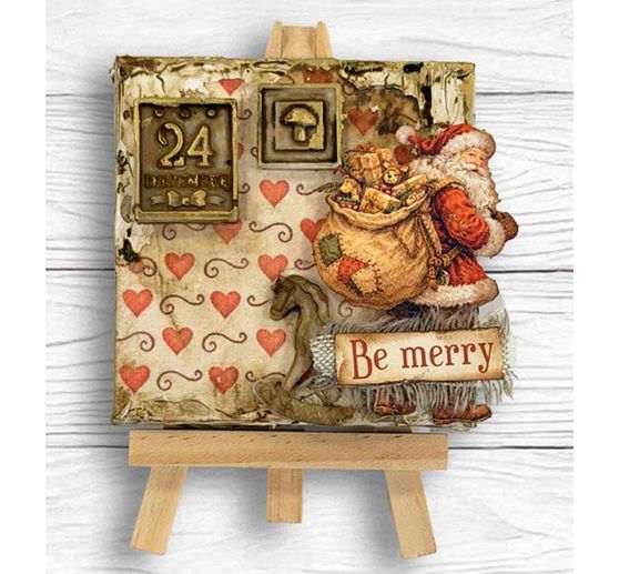 Seta di paglia con motivi backgrounds Stamperia "Silent Night", DIN A6, set di 8 pezzi