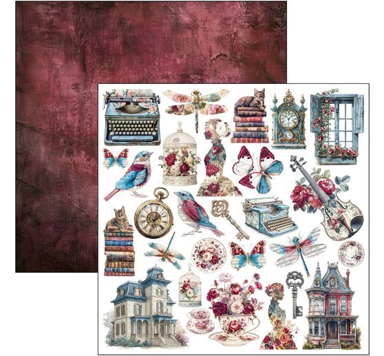 Carta per scrapbook Ciao Bella "Bohemian Burgundy"