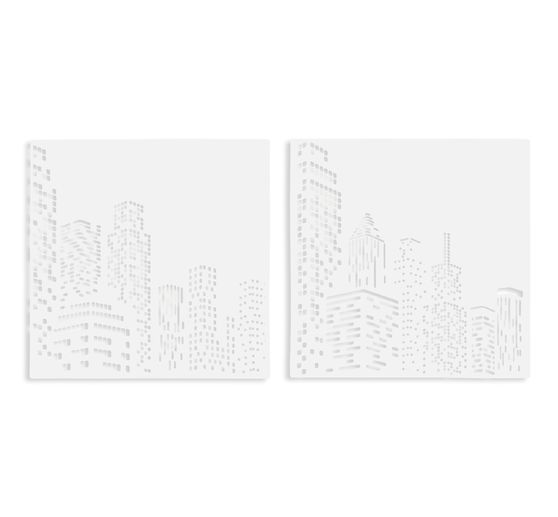 Set di stencil VBS "Skyline", 2 pezzi