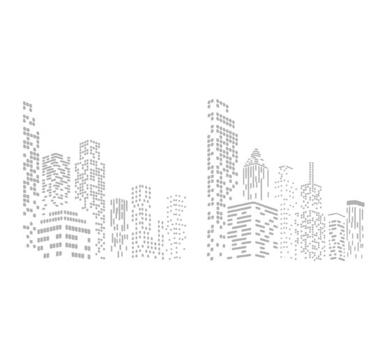 Set di stencil VBS "Skyline", 2 pezzi