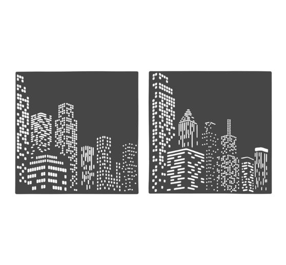 Set di stencil VBS "Skyline", 2 pezzi