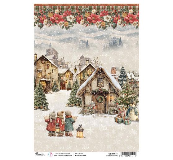 Motivo in paglia di seta Ciao Bella "Merry & Bright - Quiet Landscape"