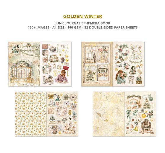 Junk Journal & Ephemera Book Ciao Bella "Golden Winter"