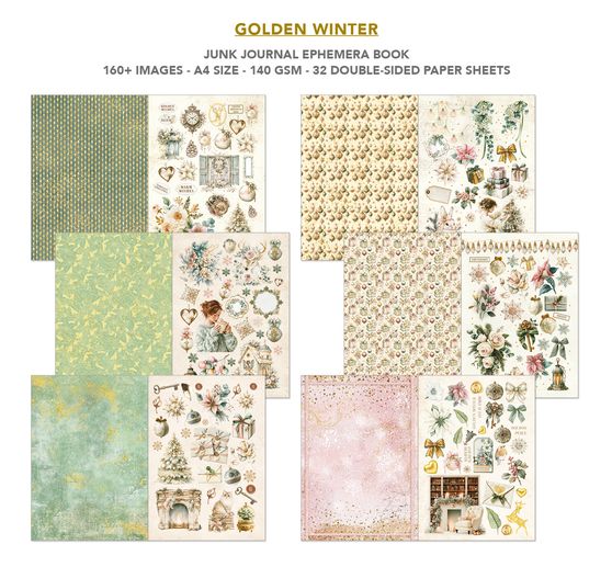 Junk Journal & Ephemera Book Ciao Bella "Golden Winter"