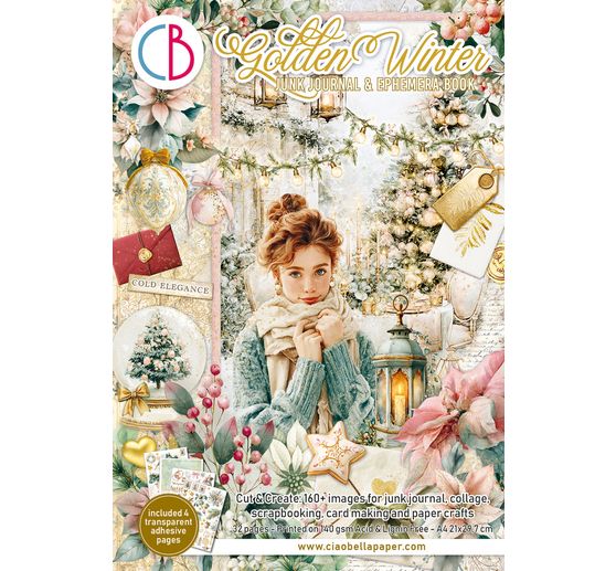 Junk Journal & Ephemera Book Ciao Bella "Golden Winter"