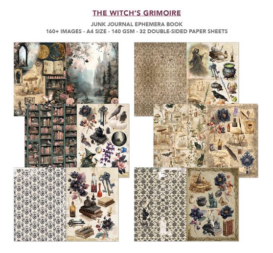 Junk Journal & Ephemera Book Ciao Bella "The Witch's Grimoire"