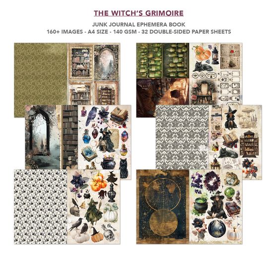 Junk Journal & Ephemera Book Ciao Bella "The Witch's Grimoire"