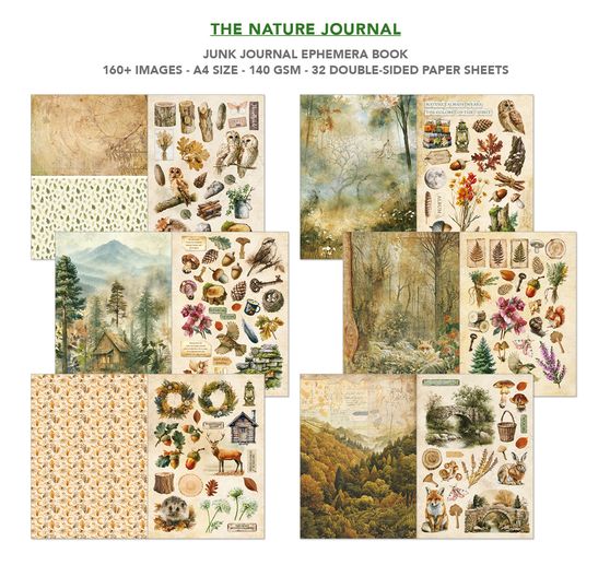 Junk Journal & Ephemera Book Ciao Bella "The Nature Journal"