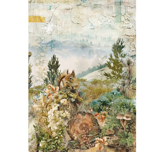 Motivo in paglia di seta assortimento Ciao Bella "The Nature Journal", set di 8 pezzi