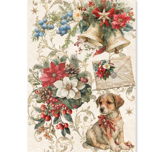 Motivo in paglia di seta assortimento Ciao Bella "Cozy Christmas", set di 8 pezzi