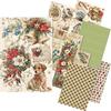 Motivo in paglia di seta assortimento Ciao Bella "Cozy Christmas", set di 8 pezzi