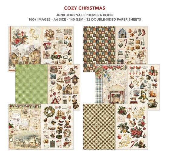 Junk Journal & Ephemera Book Ciao Bella "Cozy Christmas"