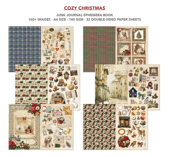 Junk Journal & Ephemera Book Ciao Bella "Cozy Christmas"