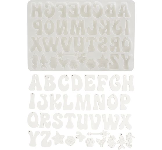 VBS Silicone mould "Letter pendants"