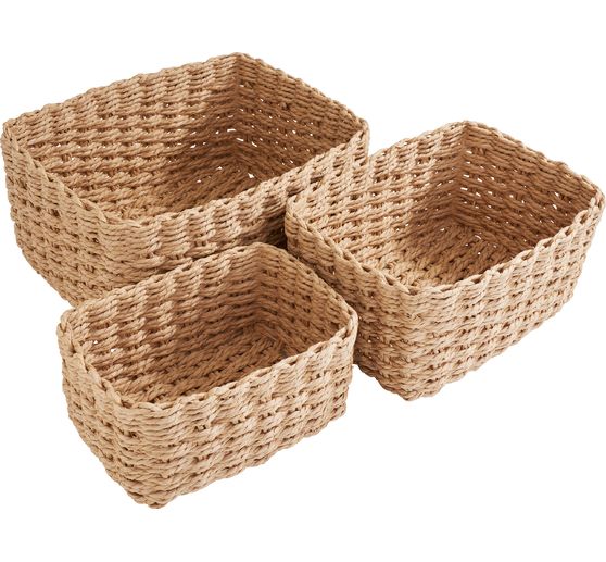 Cestino intrecciato VBS, rettangolare, set da 3