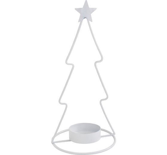 Portacandela per candela tealight VBS "Albero di Natale con stella"