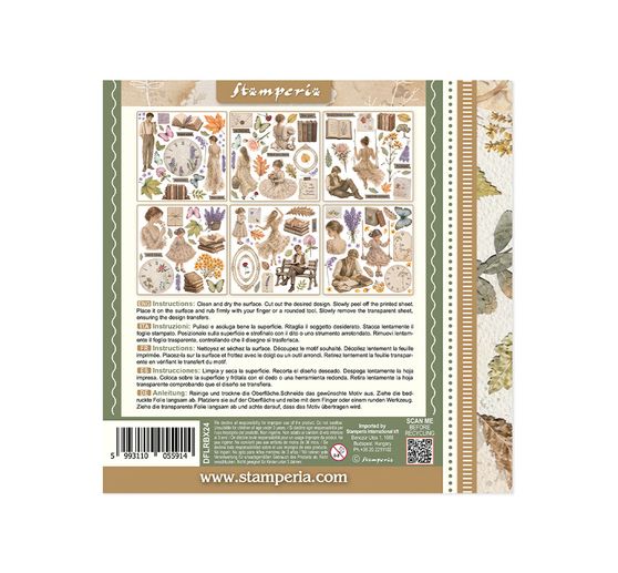 Assortimento di Rub On Stamperia "Flowers and Poems"