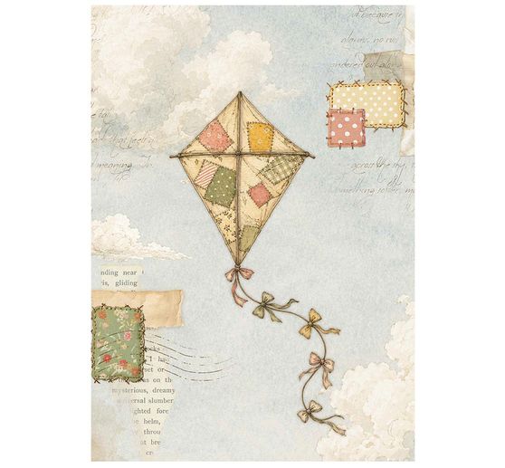 Assortimento di seta paglia con motivi Stamperia "Cozy Family", DIN A6, set di 8 pezzi