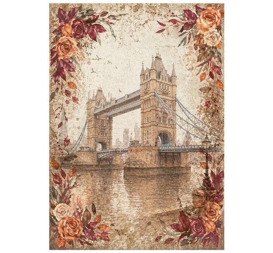 Assortimento di seta paglia con motivi Stamperia "Our Way", DIN A6, set di 8 pezzi