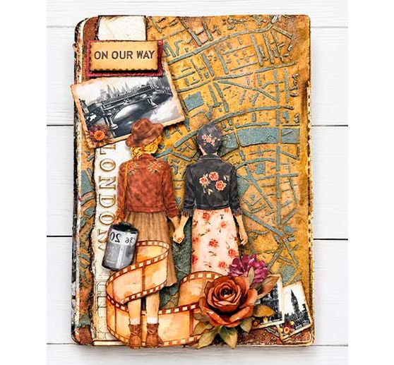 Stencil Stamperia "Our Way - Street Map", 20 x 25 cm