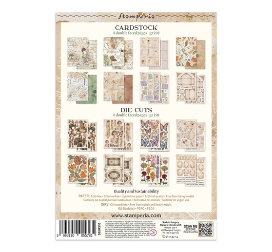 A5 Junk Journal Focus Points Stamperia "Flowers and Poems"