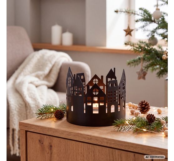 Portacandela per tealight VBS "Citt&agrave;"