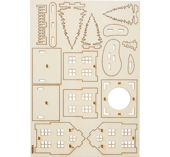 Kit di montaggio in legno "Villaggio invernale"